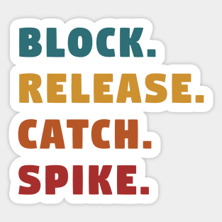 block release catch spike Sticker